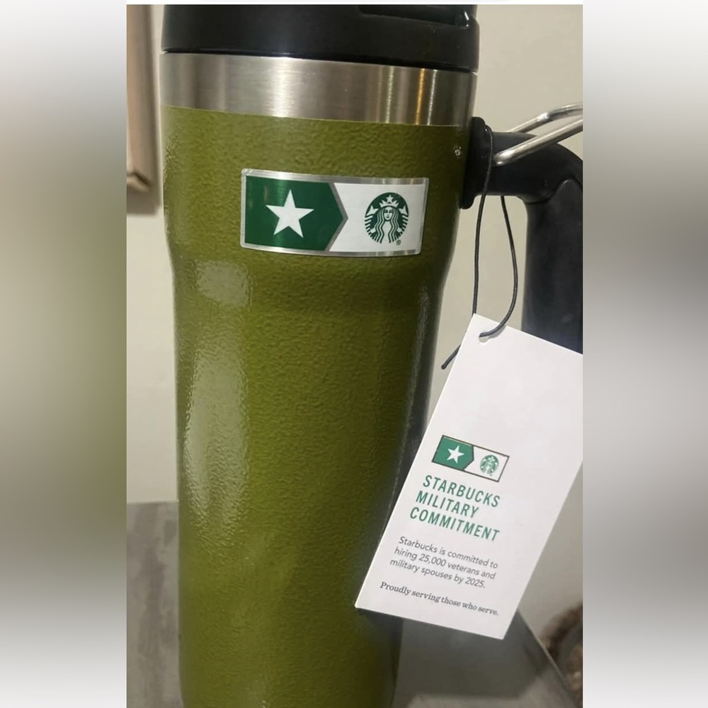 Starbucks x Stanley military commitment